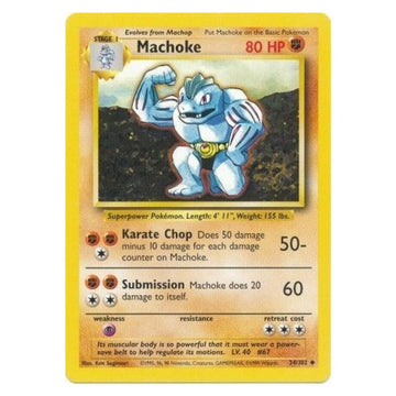 Machoke - 34/102 - Base Set Unlimited - Single