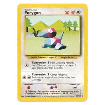 Porygon - 39/102 - Base Set Unlimited - Single