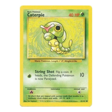 Caterpie - 45/102 - Base Set Unlimited - Single