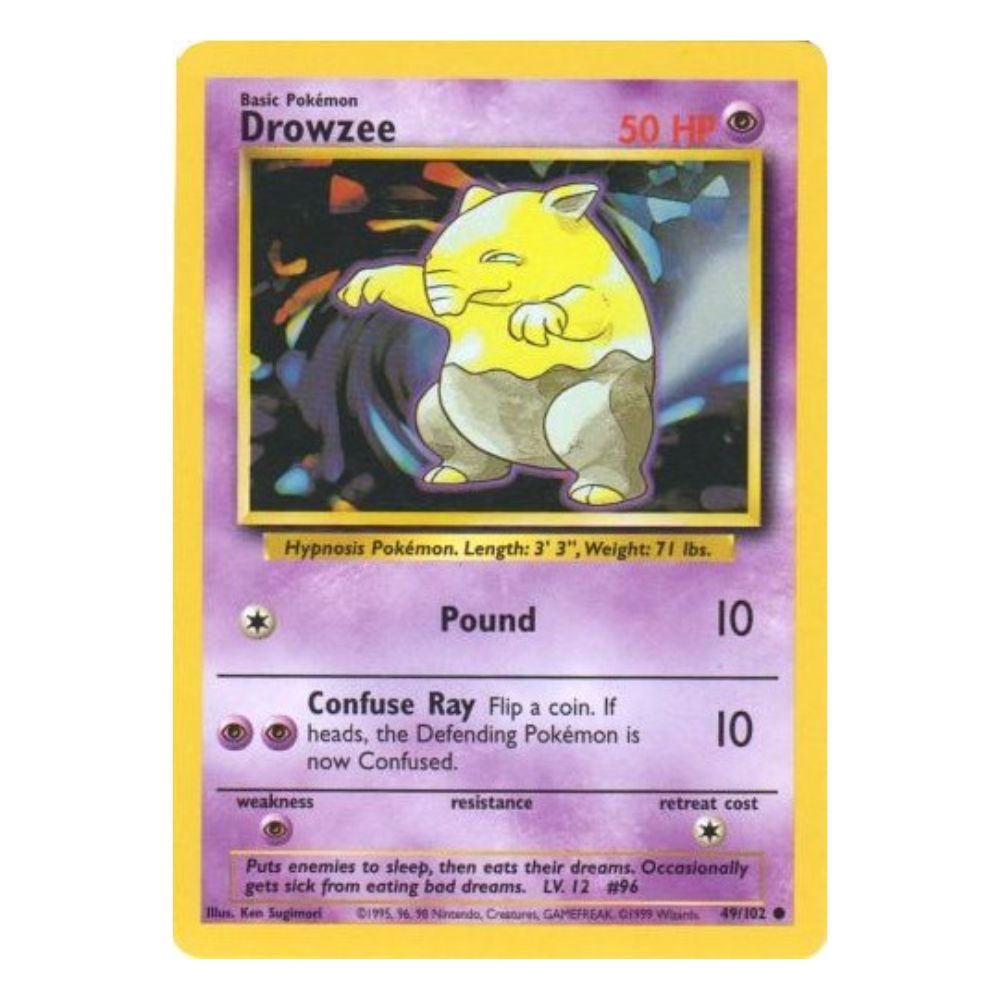 Drowzee - 49/102 - Base Set Unlimited - Single