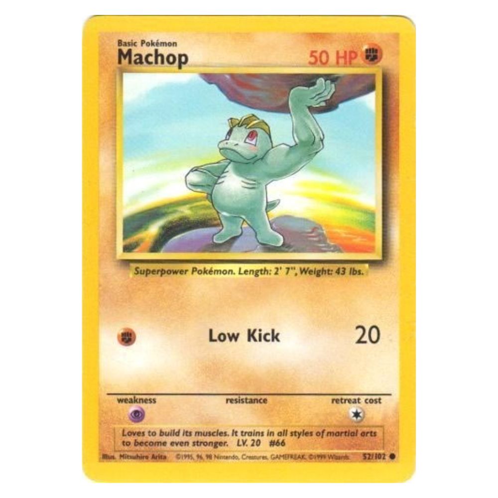 Machop - 52/102 - Base Set Unlimited - Single