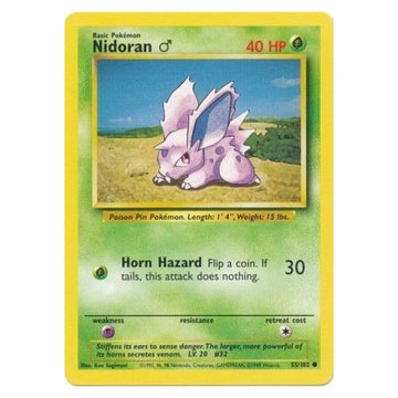 Nidoran M - 55/102 - Base Set Unlimited - Single