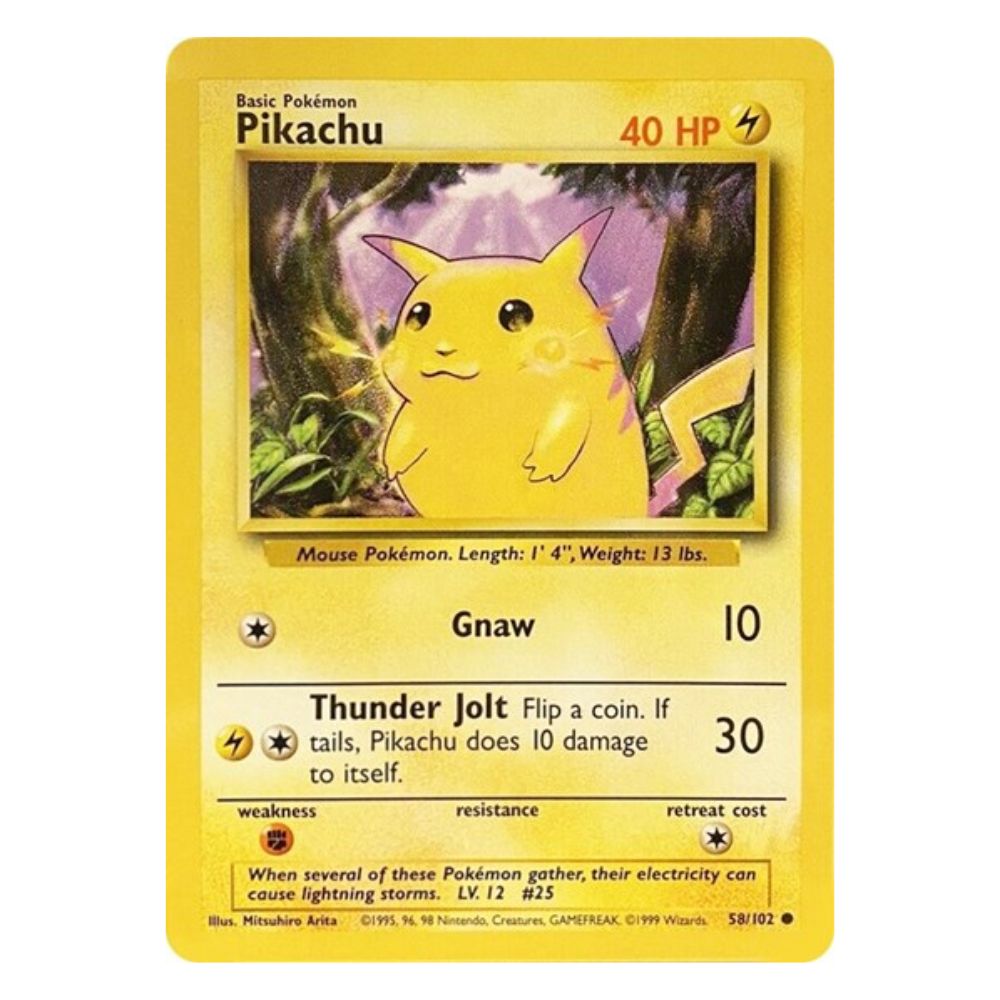 Pikachu - 58/102 - Base Set Unlimited - Single