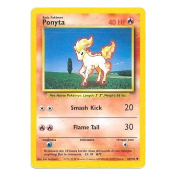 Ponyta - 60/102 - Base Set Unlimited - Single