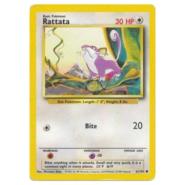 Rattata - 61/102 - Base Set Unlimited - Single