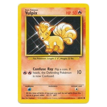 Vulpix - 68/102 - Base Set Unlimited - Single