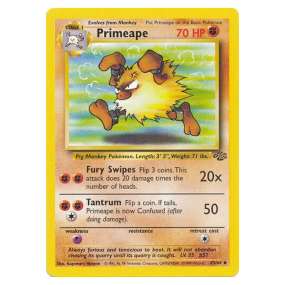 Primeape - 43/64 - Jungle Unlimited - Single