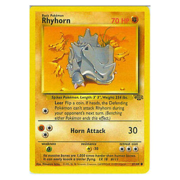 Rhyhorn - 61/64 - Jungle Unlimited - Single