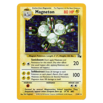 Magneton - 11/62 - Fossil Unlimited Holofoil - Single