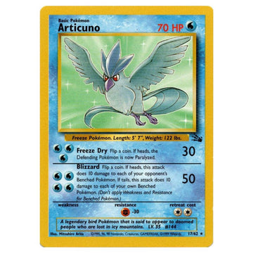 Articuno - 17/62 - Fossil Unlimited - Single