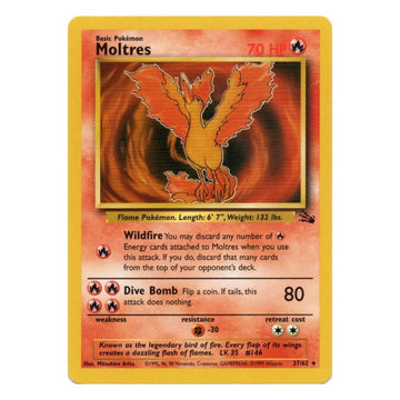 Moltres - 27/62 - Fossil Unlimited - Single