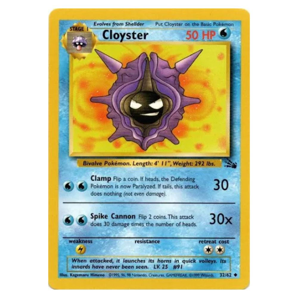 Cloyster - 32/62 - Fossil Unlimited - Single