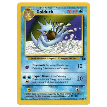 Golduck - 35/62 - Fossil Unlimited - Single