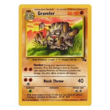 Graveler - 37/62 - Fossil Unlimited - Single