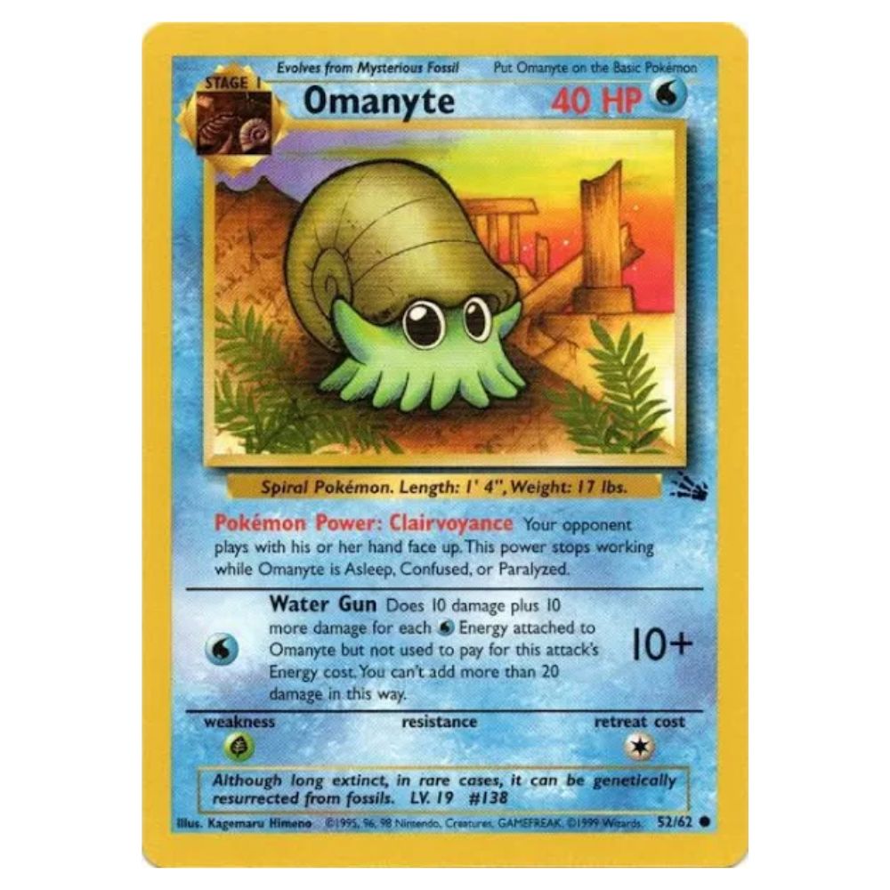 Omanyte - 52/62 - Fossil Unlimited - Single