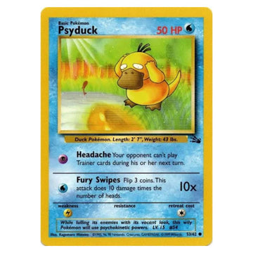 Psyduck - 53/62 - Fossil Unlimited - Single