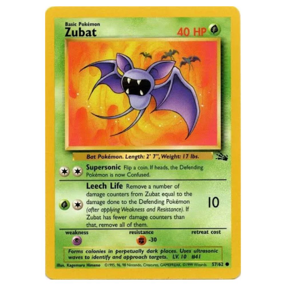 Zubat - 57/62 - Fossil Unlimited - Single