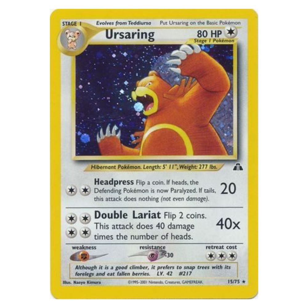 Ursaring - 15/75 - Neo Discovery Single Holofoil