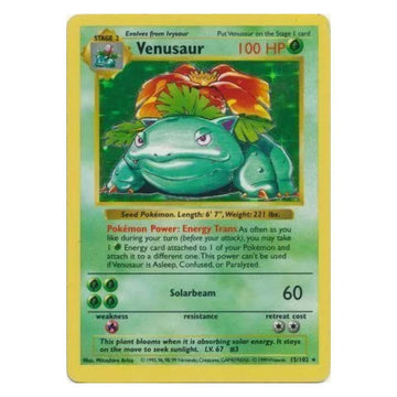 Venusaur - 15/102 - Base Set Shadowless - Single