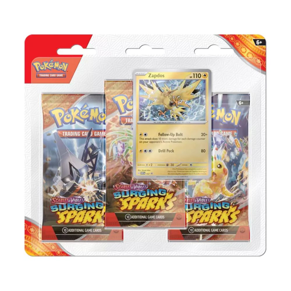 Pokémon Surging Sparks - 3 Pack Blister