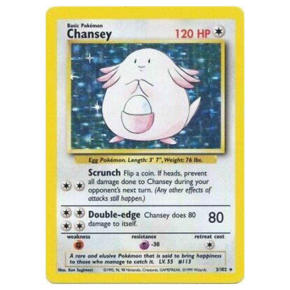 Chansey - 3/102 - Base Set Unlimited - Single