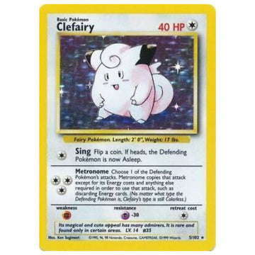 Clefairy - 5/102 - Base Set Unlimited - Single