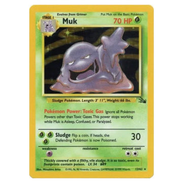 Muk - 13/62 - Fossil Unlimited Holofoil - Single