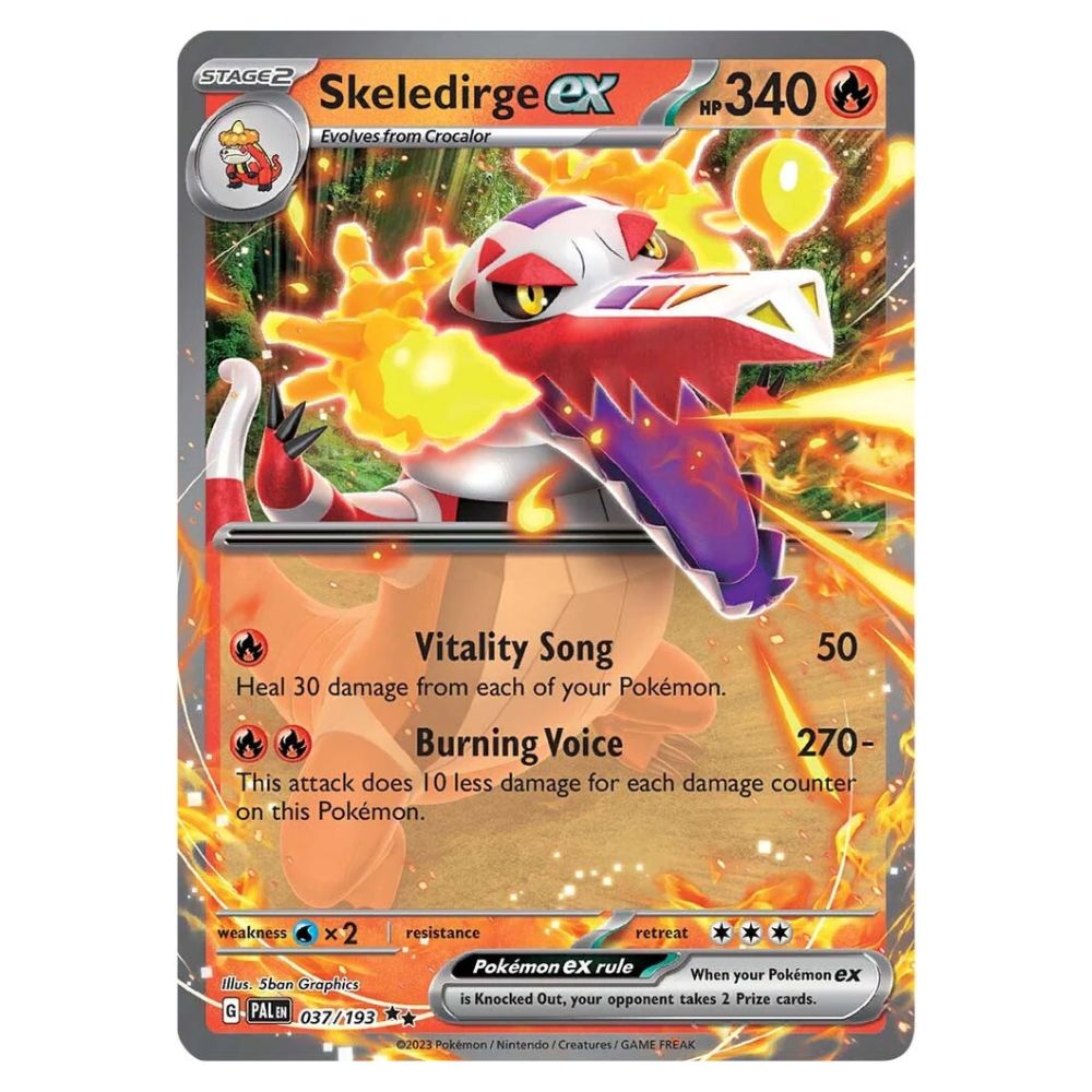 Skeledirge ex - 037/193 - Paldea Evolved Single Holofoil