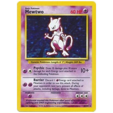 Mewtwo - 10/102 - Base Set Unlimited - Single