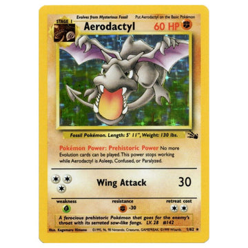 Aerodactyl - 1/62 - Fossil Unlimited Holofoil- Single