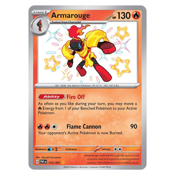 Armarouge - 115/091 - Paldean Fates Single Holofoil