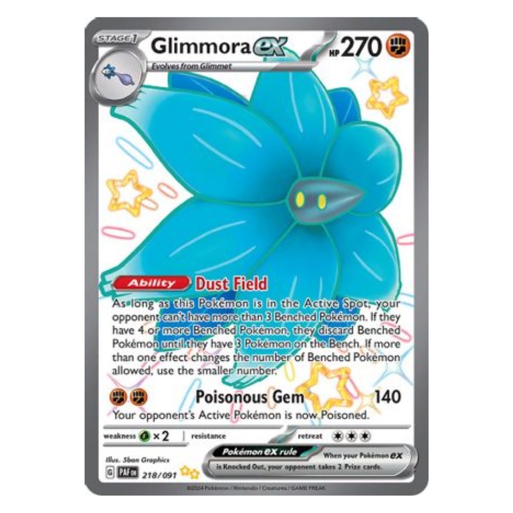 Glimmora ex - 218/091 - Paldean Fates Single Holofoil