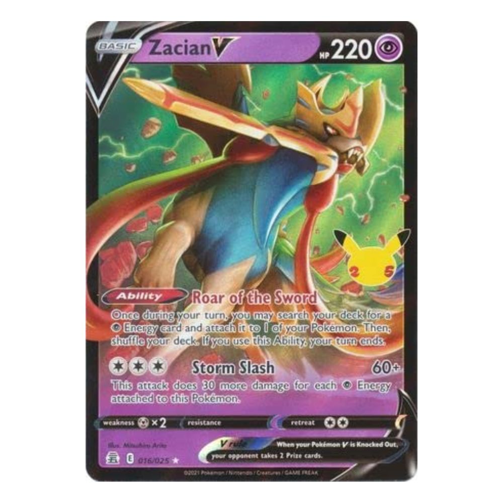 Zacian V - 016/025 - Celebrations Single Holofoil