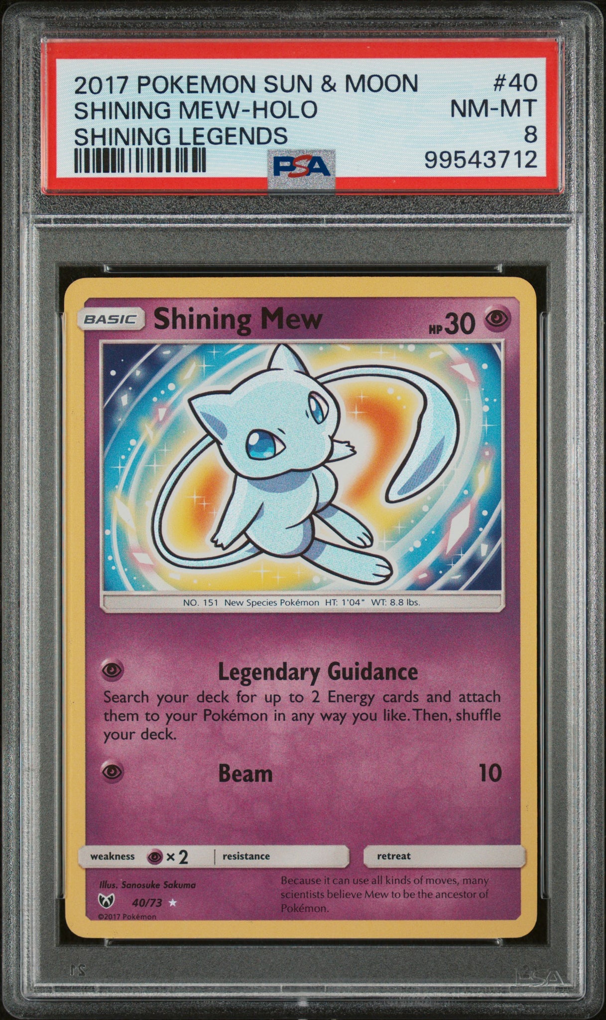 PSA 8 Shining Mew - 40/73 - Shining Legends