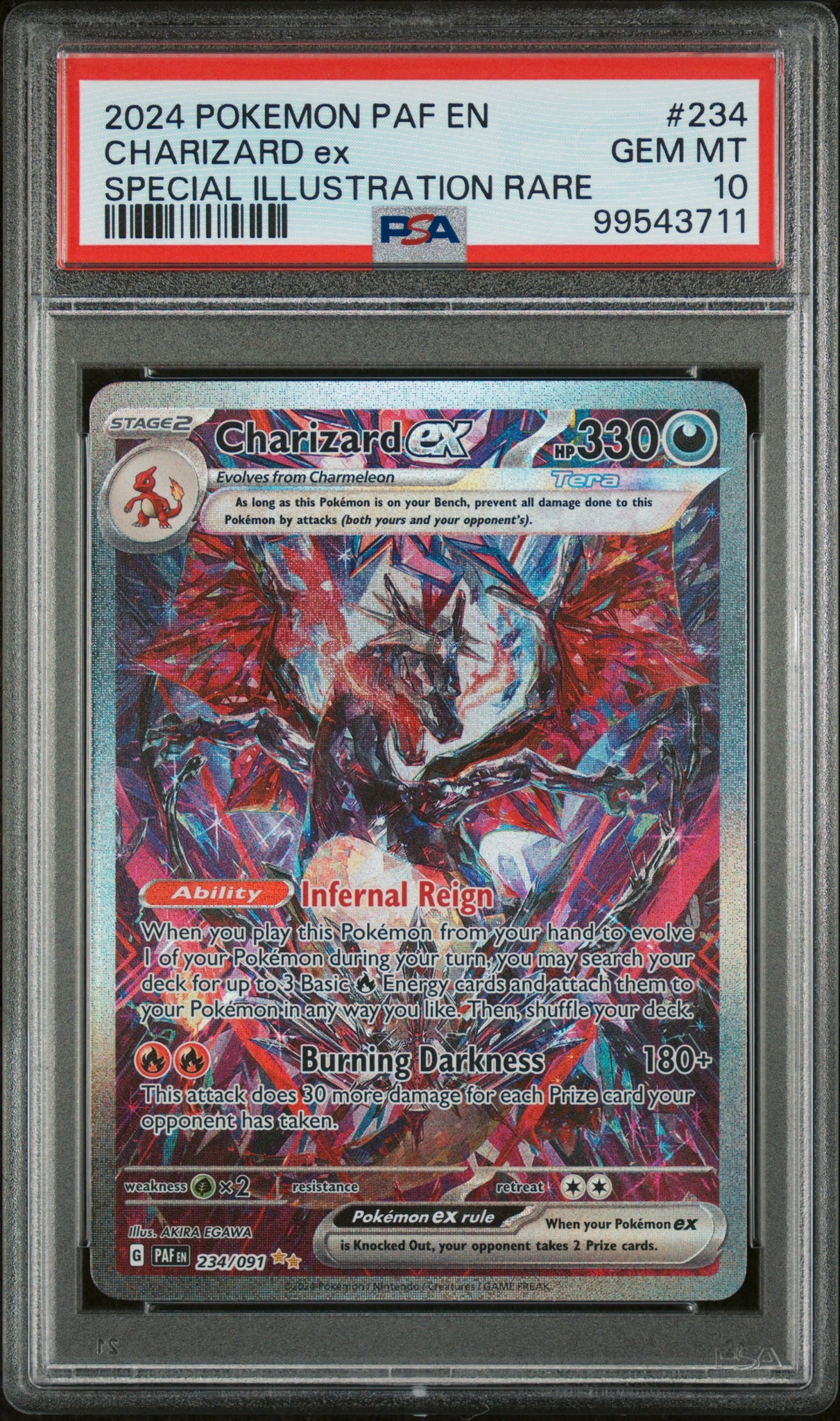 PSA 10 Charizard ex - 234/091 - SV Paldean Fates